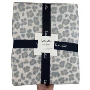 NWT Splendid Soft Throw Leopard Plush Throw Blanket 50" x 60"